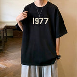 Men T Shirt 1977 Printed Summer Heavy Cotton