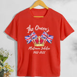 Inspired by Queen's Platinum Jubilee 2022 Elizabeth 70 Years T-shirt T-shirt Short Sleeve Men and Women