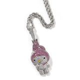 Jewelry Melody Cartoon Necklace Women's ins Diamond Pendant My Melody Spectrum St. Valentine's