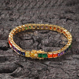 Bracelet Bracelet Copper with Colored Zircon Tennis Spectrum St. Valentine's