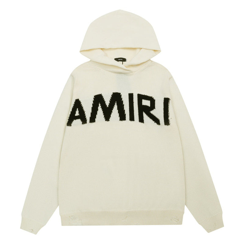 Amiri Sweater Fashion Loose Hooded Sweater
