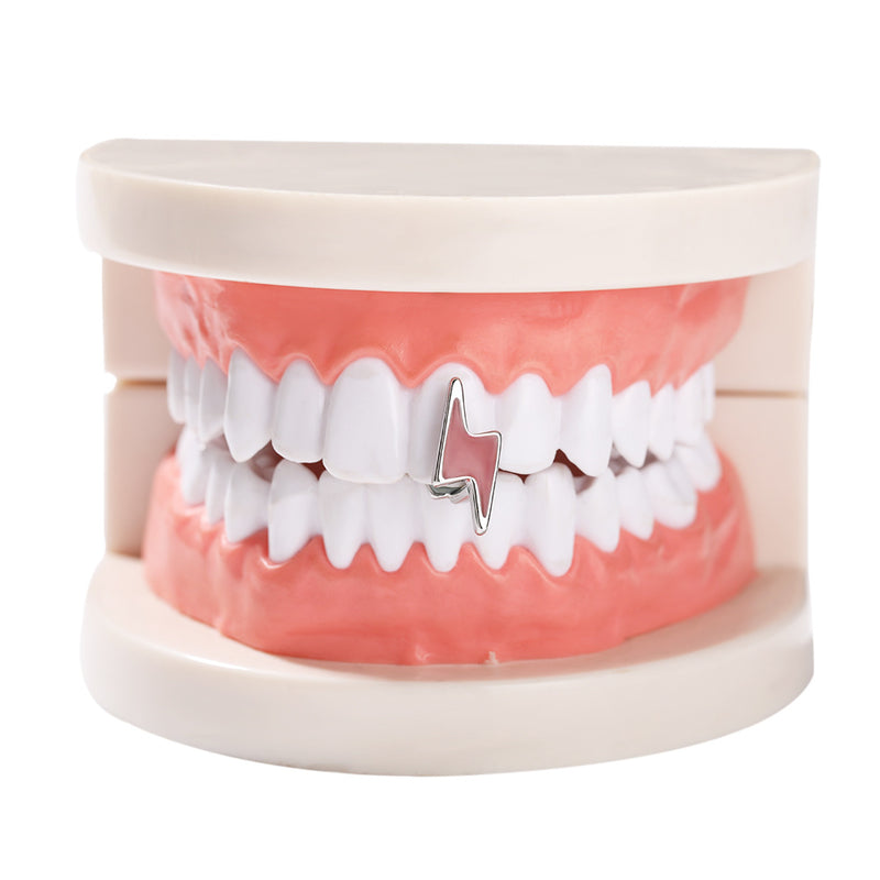 Grillz lightning drip braces hip hop dentures lightning