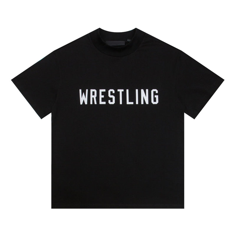 Fog Essentials T Shirts Autumn and Winter FOG Double Line Flocking Letter Crew Neck Short Sleeves