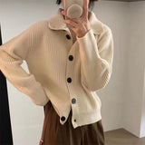 Women Knitted Cardigan Loose Knit Fashion Cardigan Sweater