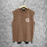 Purple Brand Distressed Tank T Shirts Distressed Sleeveless T-shirt Vest