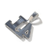 Jewelry 26 Letter Silver Pink Pendant Necklace with Zircon Number Pieces