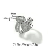 Rings Niche Copper Diamond Love Ring Spectrum