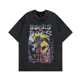 Men T-Shirt Skull Print Vintage