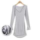 Women Dresses Sexy V-neck Dress Stretch Slim Fit