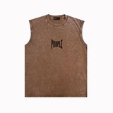 Purple Brand Distressed Tank T Shirts Distressed Sleeveless T-shirt Vest