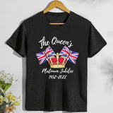 Inspired by Queen's Platinum Jubilee 2022 Elizabeth 70 Years T-shirt T-shirt Short Sleeve Men and Women