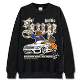 Unisex Long Sleeve Shirt Vintage Hip Hop Crew Neck Sweater