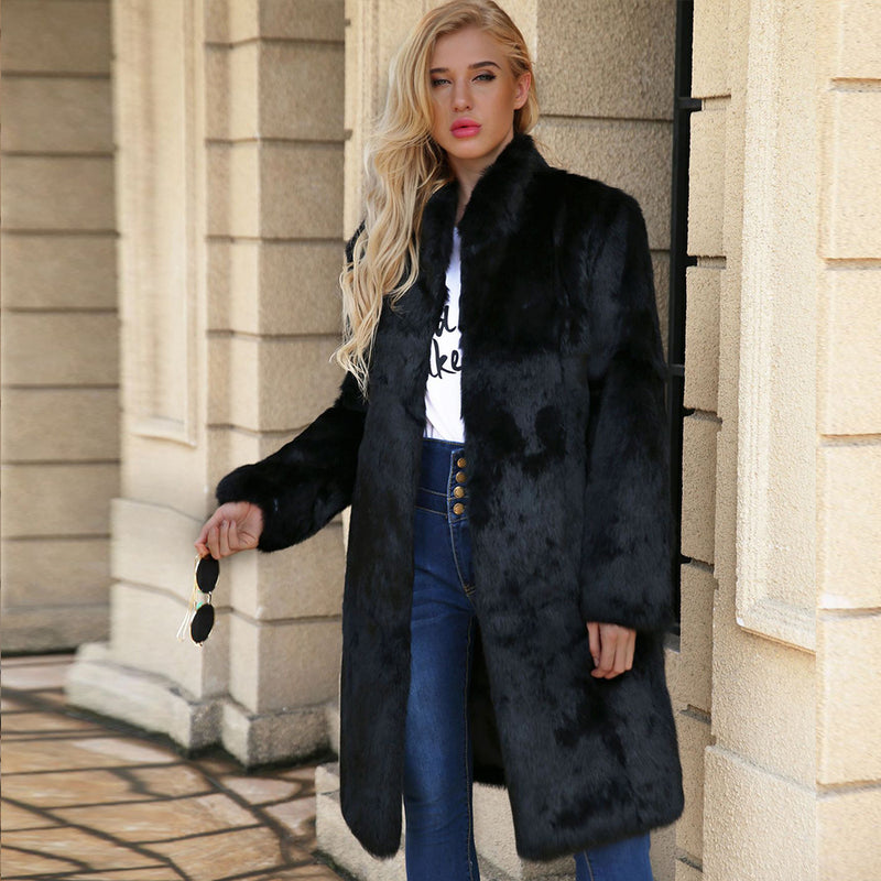 Women Fur Jacket Fashion Plush Warm Jacket