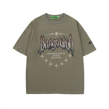 Men T-Shirt Cross Retro Loose All-Match
