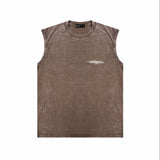 Purple Brand Distressed Tank T Shirts Distressed Sleeveless T-shirt Vest