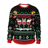 Black Christmas Sweater Christmas Costume 3D Printed Crew Neck Sweatshirt
