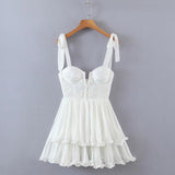 Women Dresses Pleated Suspender Dress