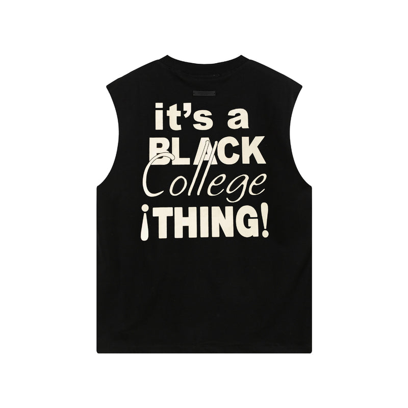 Fog Essentials tank spring summer FOG letter round neck pullover vest