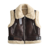 Women Cotton Coat All-Matching Fleece-Lined Lapel Double-Sided Wear