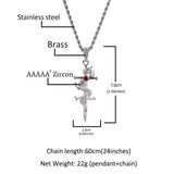 Jewelry Hip Hop Chinese Dragon Cross Miniature Zircon Pendant Royalty Crosses Jesus Pieces