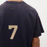 Fog Fear of God Essentials T Shirt Number 7 Flocked Printed T-shirt Loose Short Sleeve Men