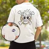 Devil Fruit Sun God Luffy Classic T-Shirt Men Anime Cotton