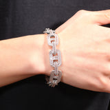 Bracelet Zircon Pig Nose Cuban Chain Bracelet INS Hip Hop Royalty