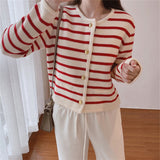 Women Knitted Cardigan Soft Short Sweater