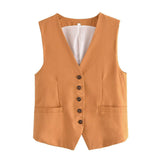Women Vest Fashion Vest Casual Shorts Suit