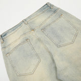 Men Jeans Multi-Pocket Workwear Stitching