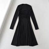 Women Dresses Pleated Temperament Dress