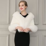 Women Fur Jacket Elegant Plush Shawl