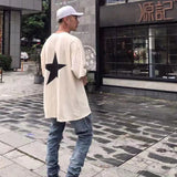 Fog Fear of God Essentials T Shirt Double-Line Five-Pointed Star Printed Short Sleeve High Street Loose T-shirt for Men
