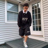 Fear of God Essentials 1977 Knit Polo Long Sleeve Fog Sweater for Men and Women