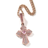 Jewelry Ladder Zircon Cross Pendant Hip Hop Necklace Crosses Spectrum