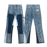 Gallery Dept Pant Splash Ink Patchwork Retro High Street Men's and Women's Flared Jeans