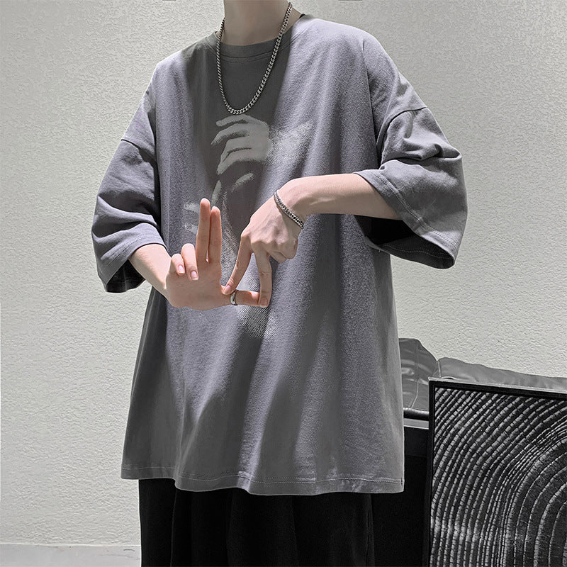 Men's T Shirt Trendy Loose Student Summer