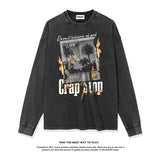 Unisex Long Sleeve Shirt Print Long Sleeve T-Shirt Crew Neck Men and Women