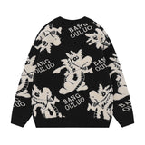 Women Sweater Fun Jacquard Knitted Wool
