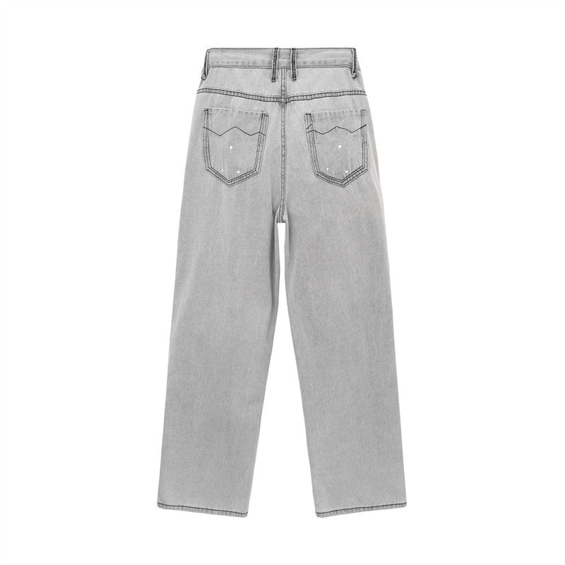 Men Jeans Make Old Ripped Loose Casual