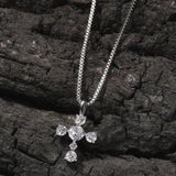 Jewelry Hip Hop S925 Silver Zirconium Claw Crosses Spectrum St. Valentine's Royalty