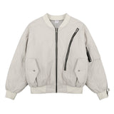 Men Cotton Padded Jacket Men's Casual Multi-Zip Coat Cotton Coat Loose Jacket