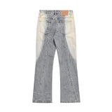 Men Jeans Old Spray Painting Loose Fashion Colorblock