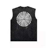 Purple Brand Distressed Tank T Shirts Distressed Sleeveless T-shirt Vest
