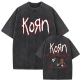 Washed Vintage Rock Band Korn Falling Away From Me