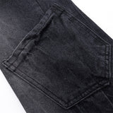 Men Jeans Decoration Loose Worn out