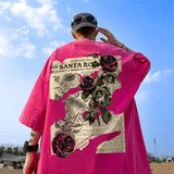 Men T Shirt Heavy Rose Print