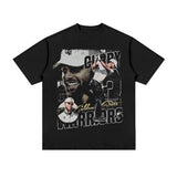 Stephen Curry Curry Short Sleeve Old NBA American Star Print