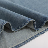 Men Long Sleeve T Shirt Spring and Autumn Long Sleeve Pullover Denim Top Men's Embroidery Letter Polo