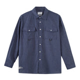 Unisex Shirt Vintage Pocket Plaid Cotton Lining